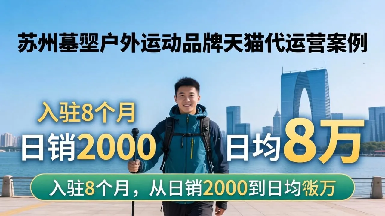 苏州户外品牌天猫代运营:8个月日销从2000跃至8万(图1) 苏州户外品牌天猫代运营:8个月日销从2000跃至8万(图1)