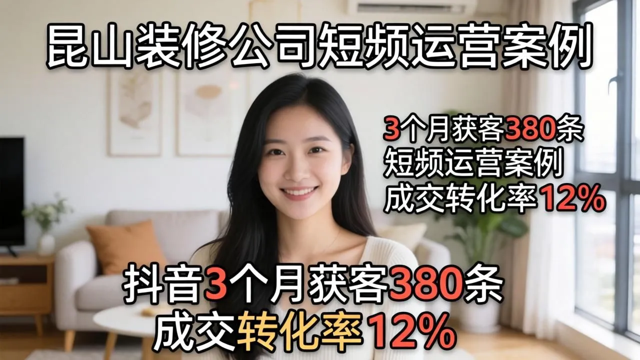 昆山装修公司抖音3月获客380条,转化率12%实战揭秘(图3) 昆山装修公司抖音3月获客380条,转化率12%实战揭秘(图3)