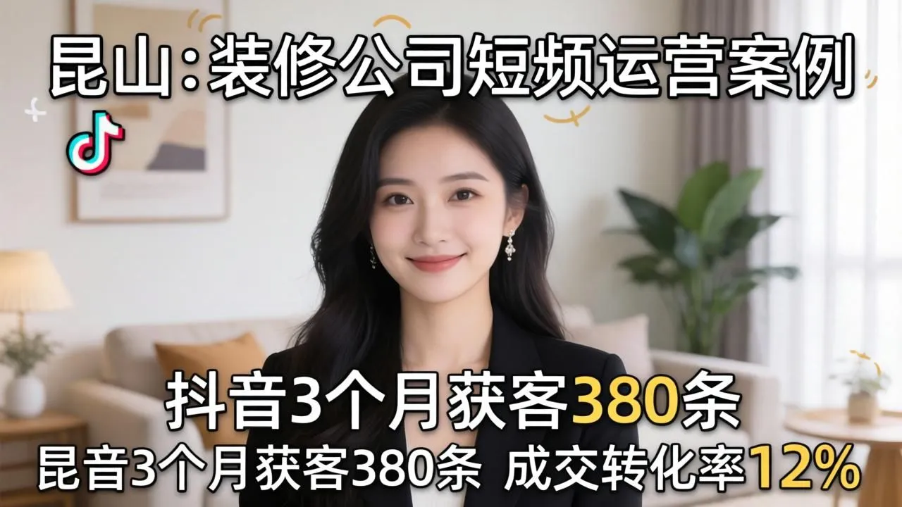昆山装修公司抖音3月获客380条,转化率12%实战揭秘(图2) 昆山装修公司抖音3月获客380条,转化率12%实战揭秘(图2)