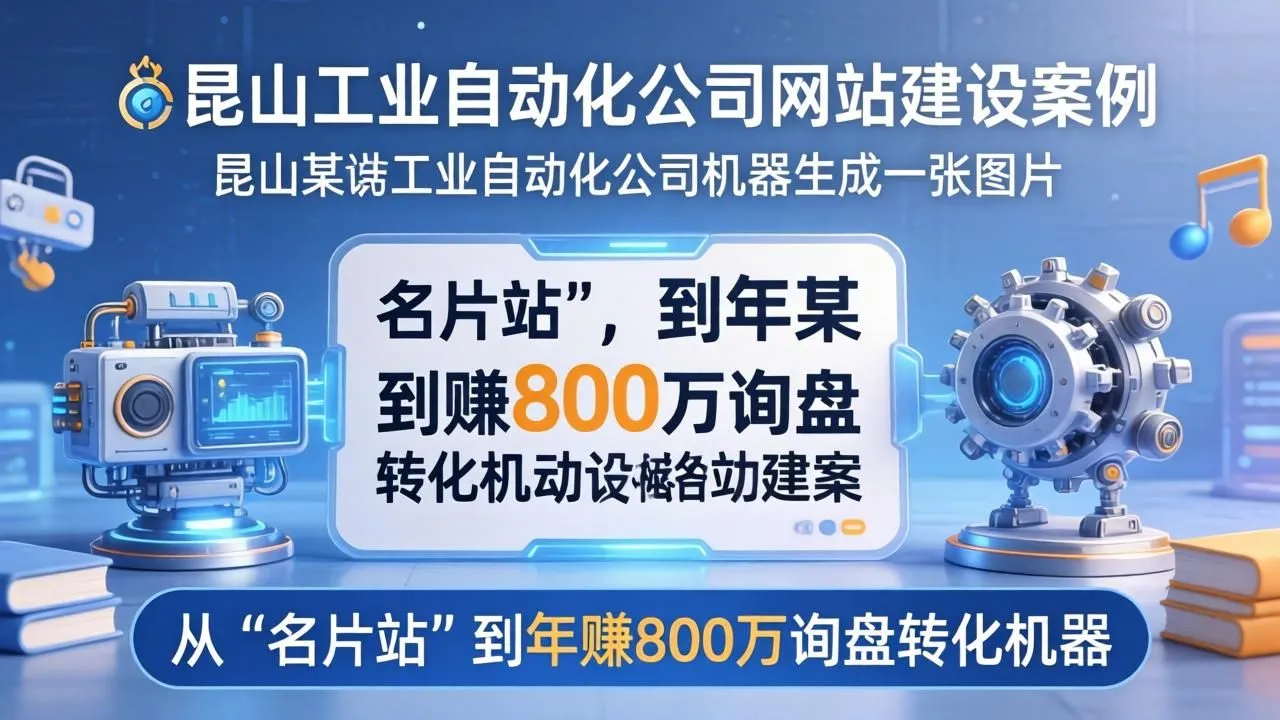 昆山工业自动化建站:从“名片站”到年获800万精准询盘(图1) 昆山工业自动化建站:从“名片站”到年获800万精准询盘(图1)