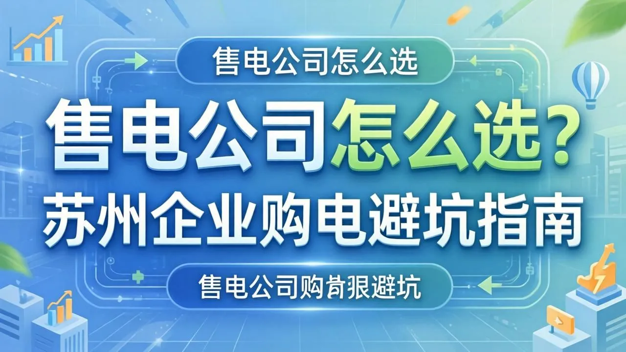 售电公司怎么选?苏州企业购电避坑指南(图1) 售电公司怎么选?苏州企业购电避坑指南(图1)