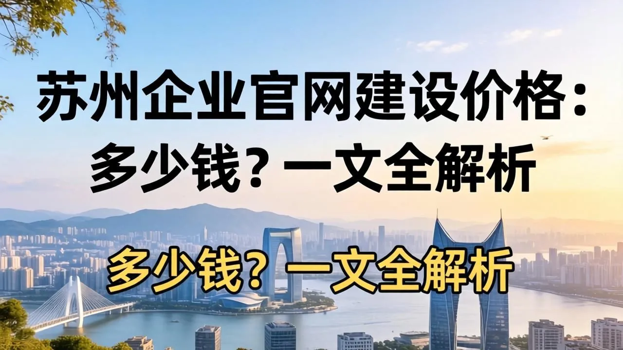 苏州企业官网建设价格：多少钱？一文全解析(图1)
